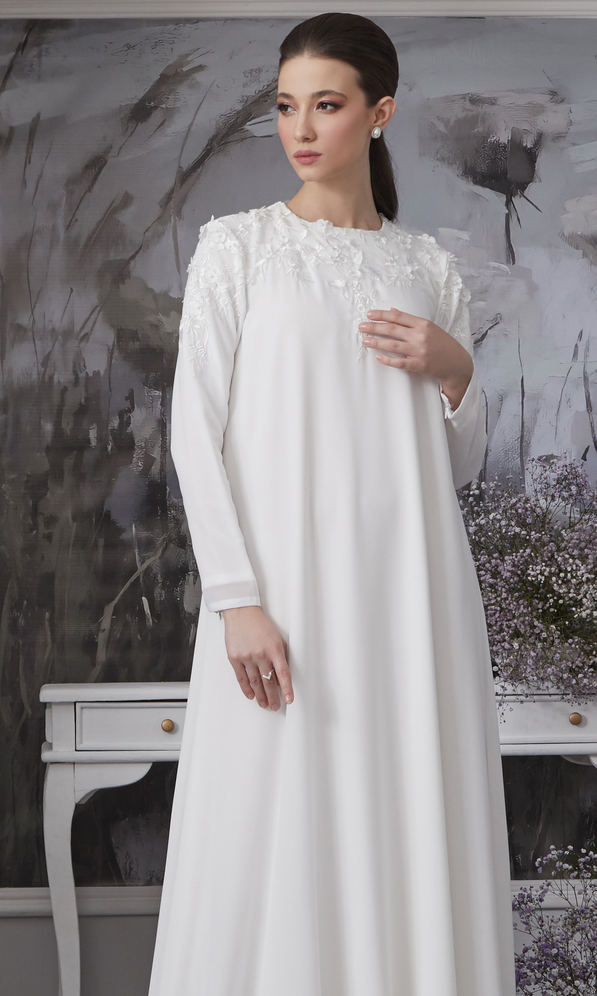 Dahlea Dress in Off White