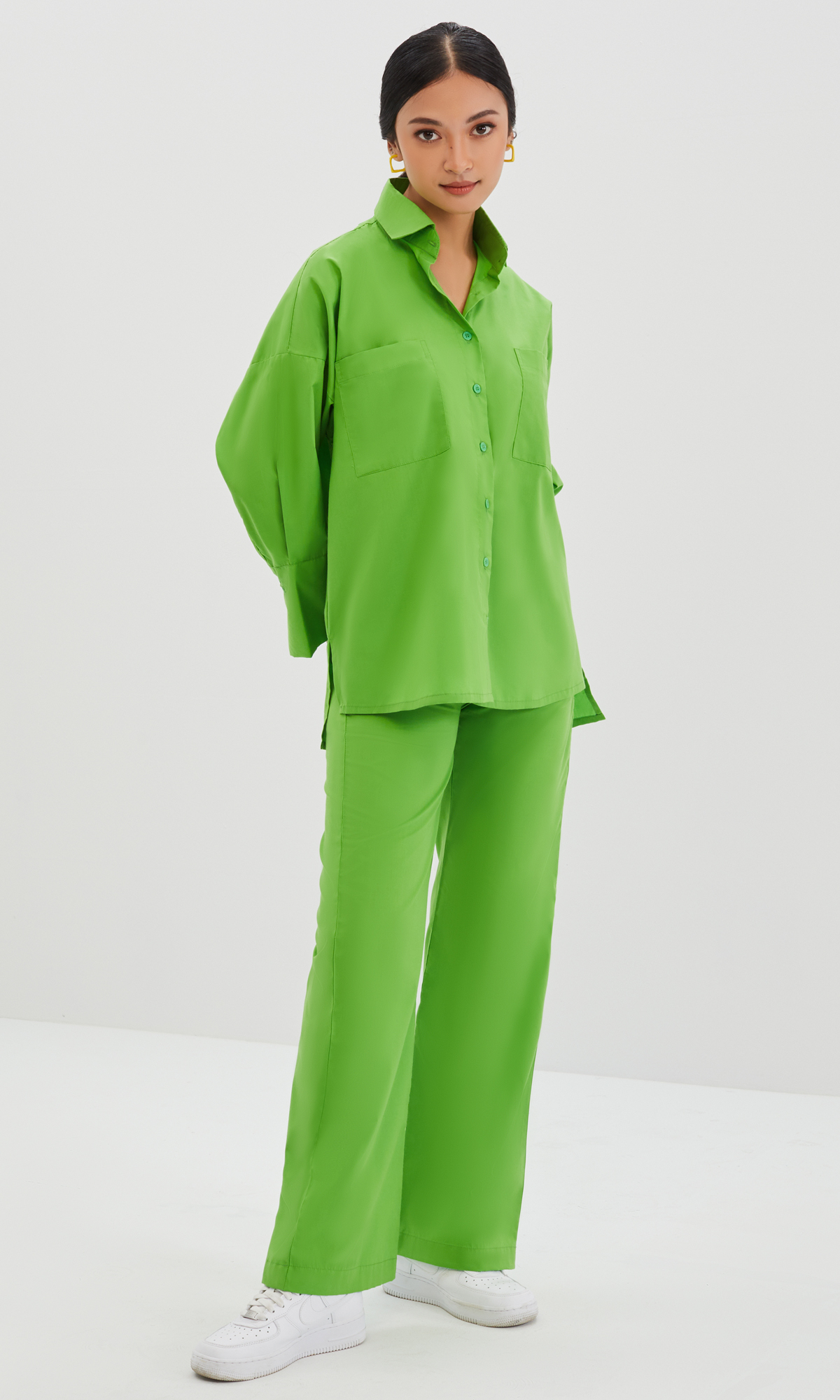 Astrid Set in Lime Green