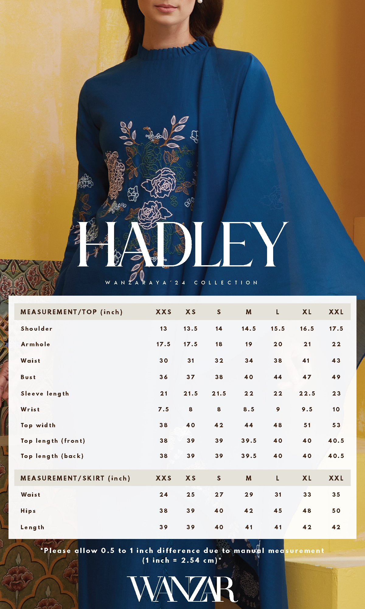 Hadley Kurung in Chathams Blue
