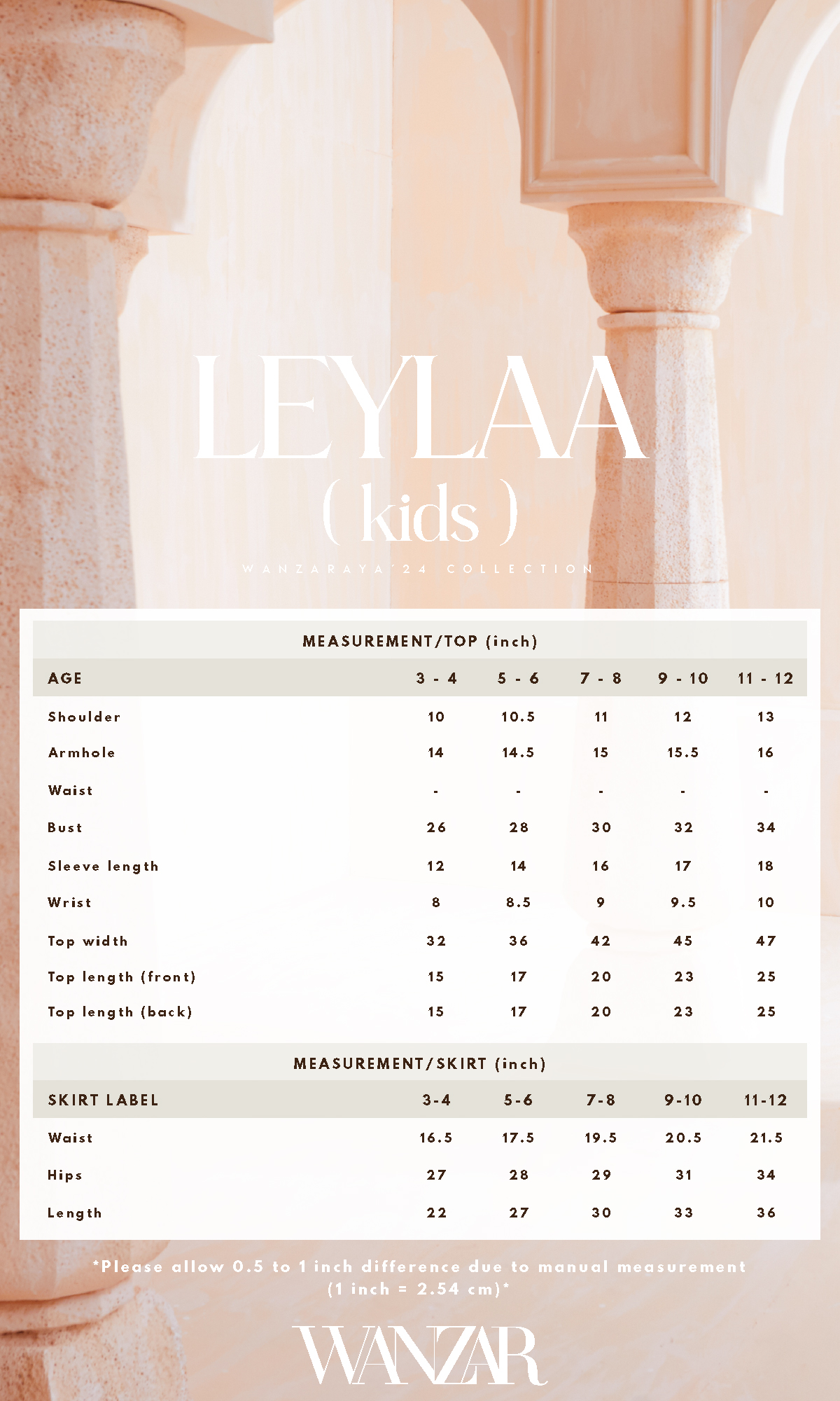 Leylaa Kurung Kids in Pastel Rose