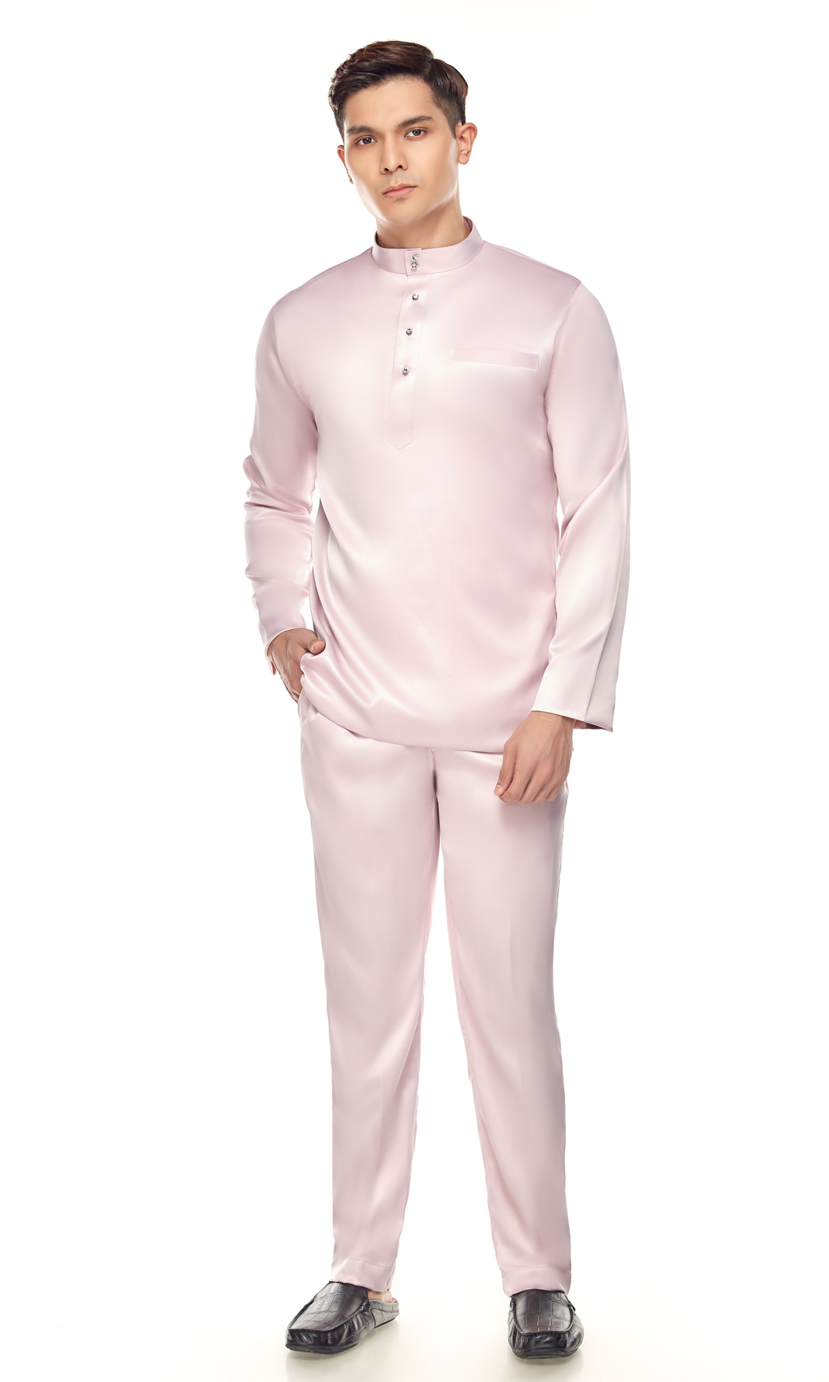 Mizan Baju Melayu in Pastel Pink