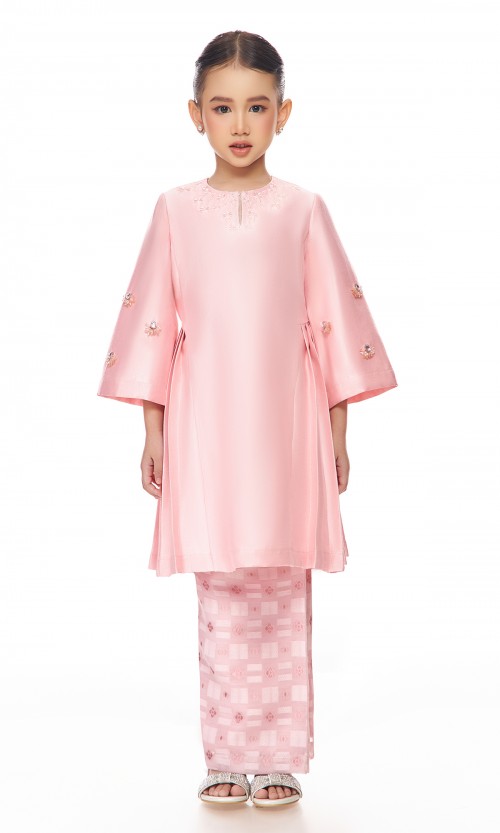 Alita Kurung Kids in Light Pink