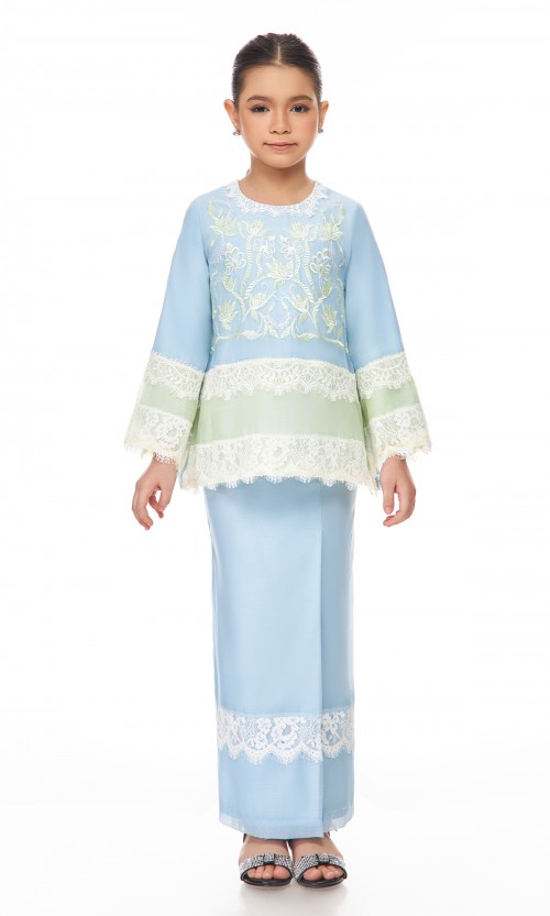 Ameelya Kurung Kids in Sky Blue