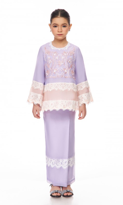 Ameelya Kurung Kids in Light Purple