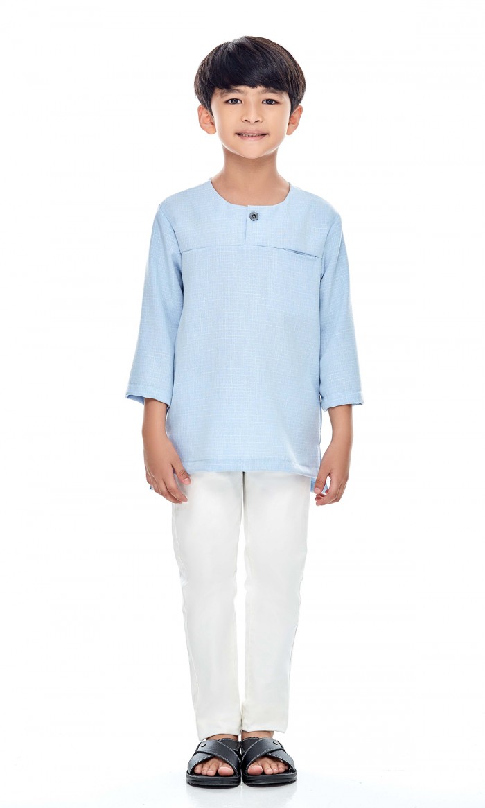 Amman Kurta Kids in Cornflower Blue