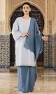 Bidasari Kurung in Frost Blue