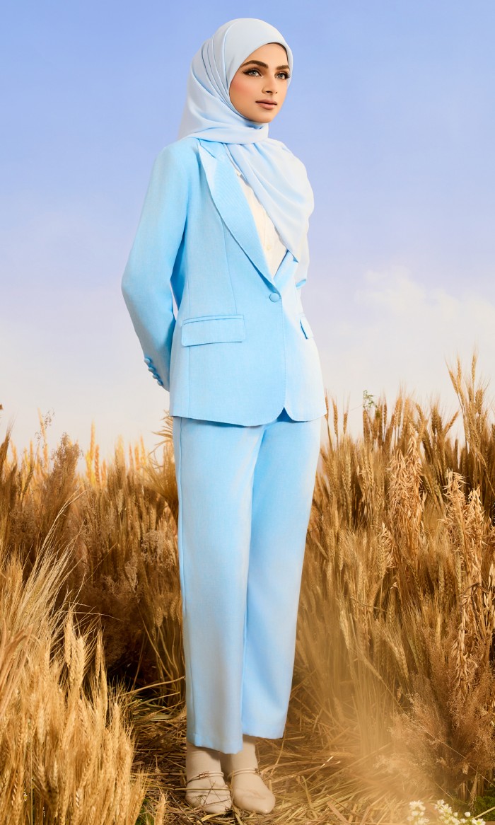 Cassandra Suit in Light Sky Blue