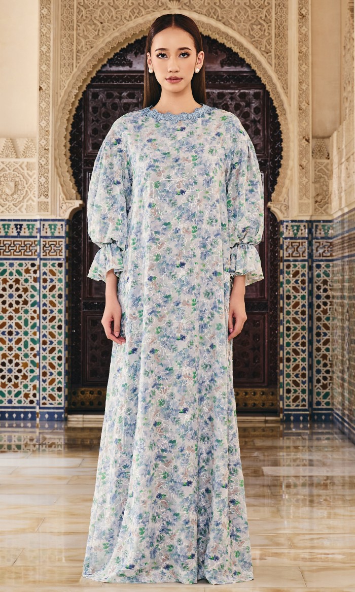 Chanelle Dress in Florentine Blue