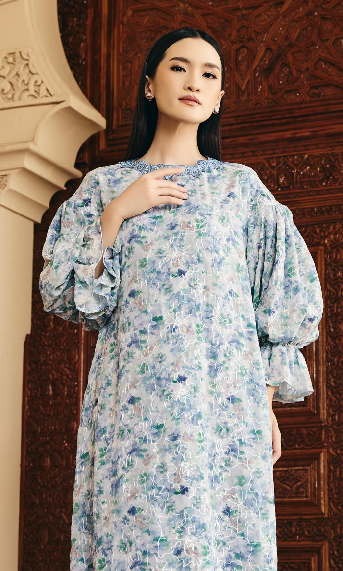 Chanelle Dress in Florentine Blue
