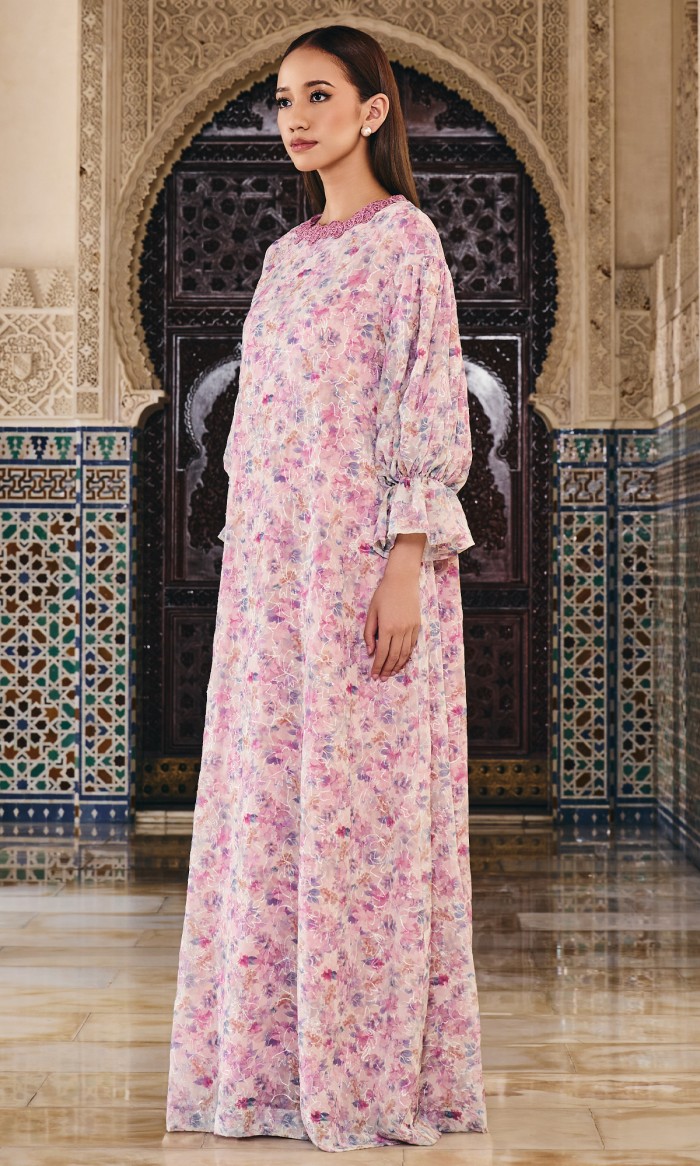 Chanelle Dress in Flamingo Pink