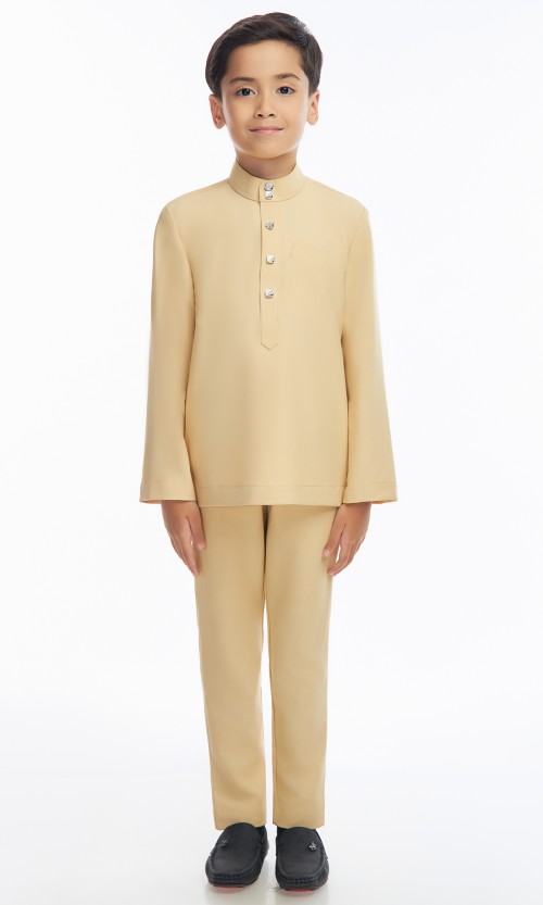 Harraz Baju Melayu Kids in Bisque Brown