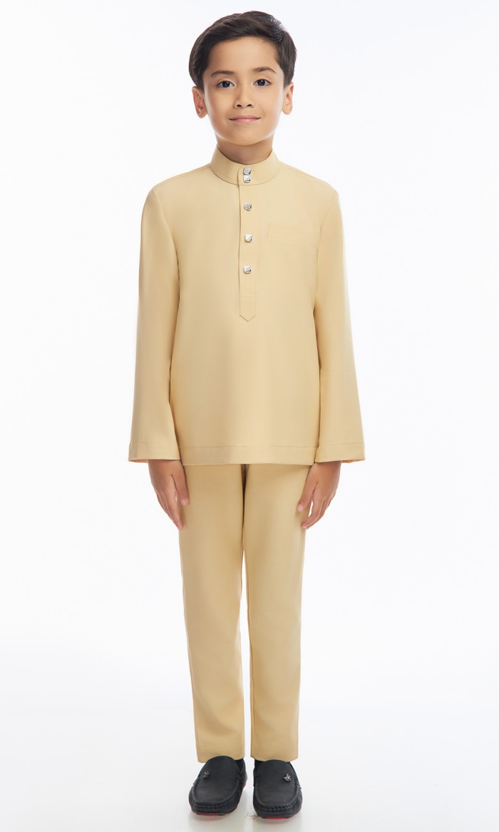 Harraz Baju Melayu Kids in Bisque Brown