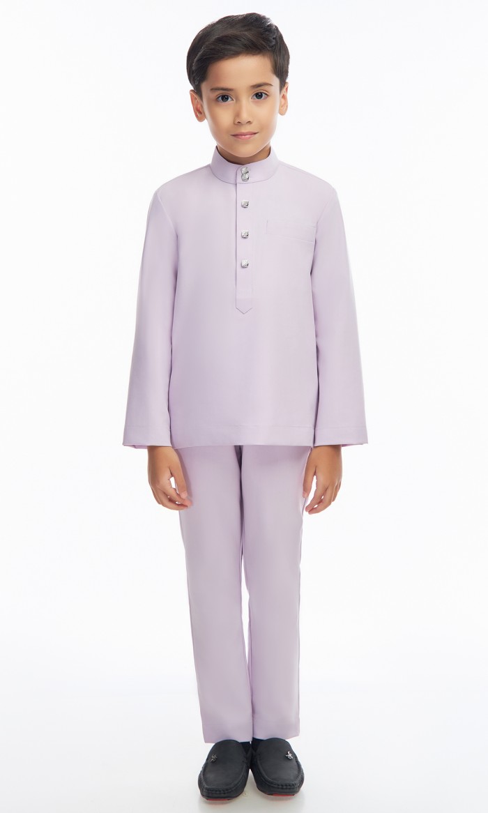 Harraz Baju Melayu Kids in Light Lilac