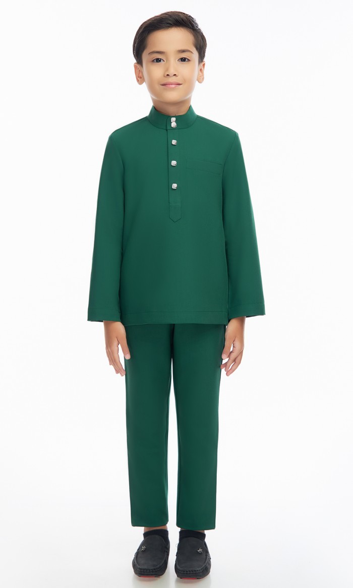 Harraz Baju Melayu Kids in Emerald Green