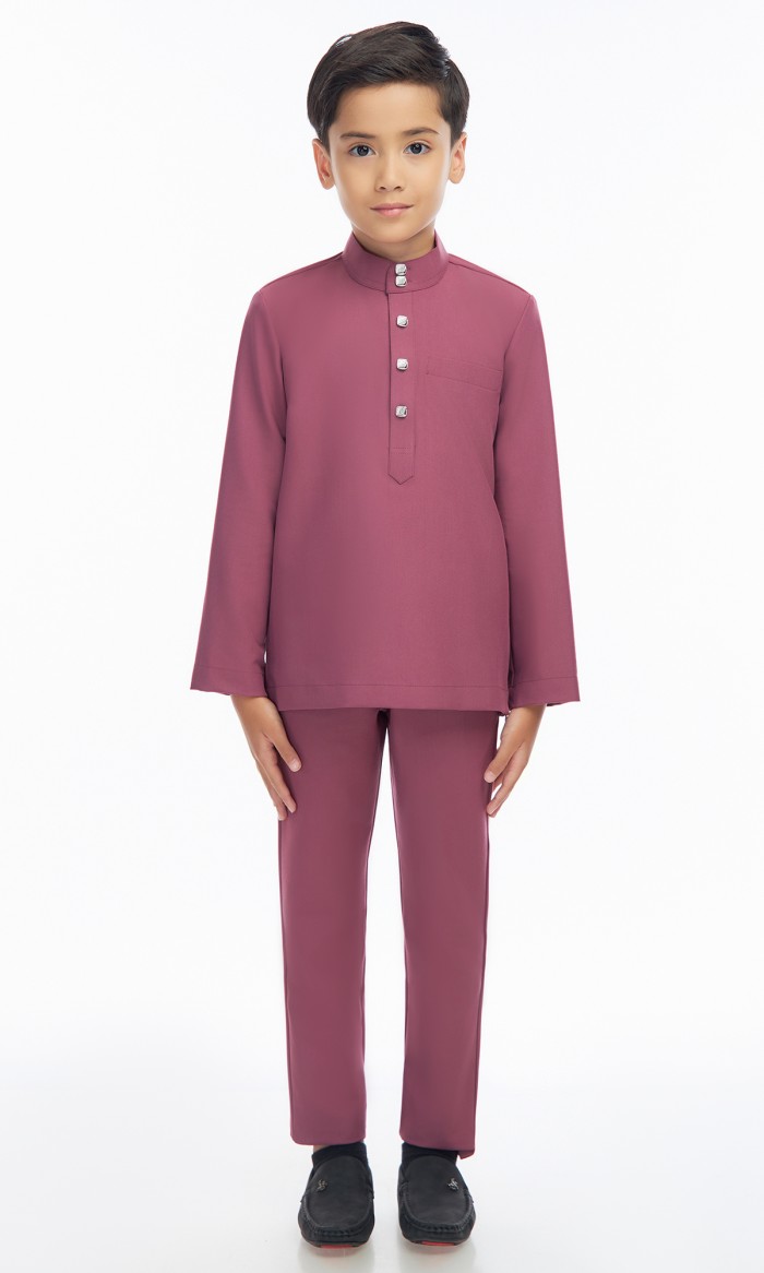 Harraz Baju Melayu Kids in Grape Purple