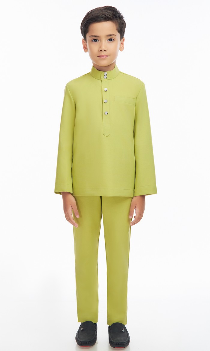 Harraz Baju Melayu Kids in Lime Green