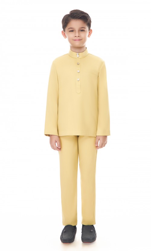 Aaryan Baju Melayu Kids in Blonde Yellow