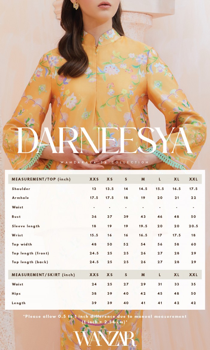 Dharneesya Kurung in Marigold