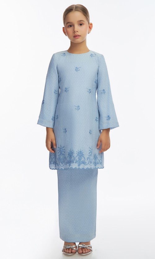 Delaney Kurung Kids in Arctic Blue