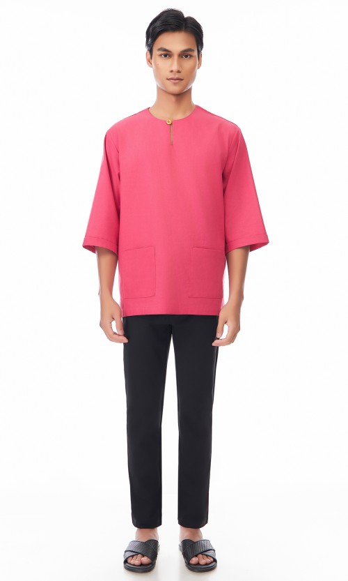 Nadhim Kurta in Fardago Pink