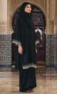 Mareeyam Kurung in Sable Black