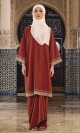 Mareeyam Kurung in Rust Orange