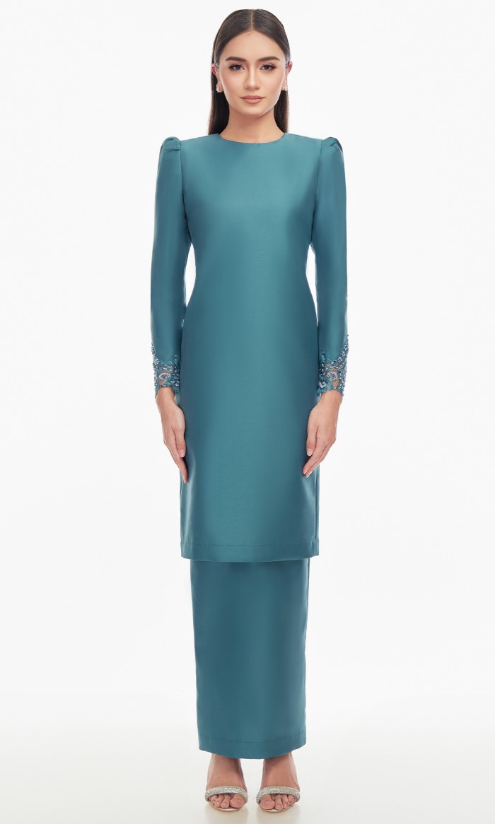 Fedora Kurung 2.0 in Teal Blue