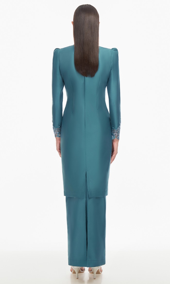 Fedora Kurung 2.0 in Teal Blue