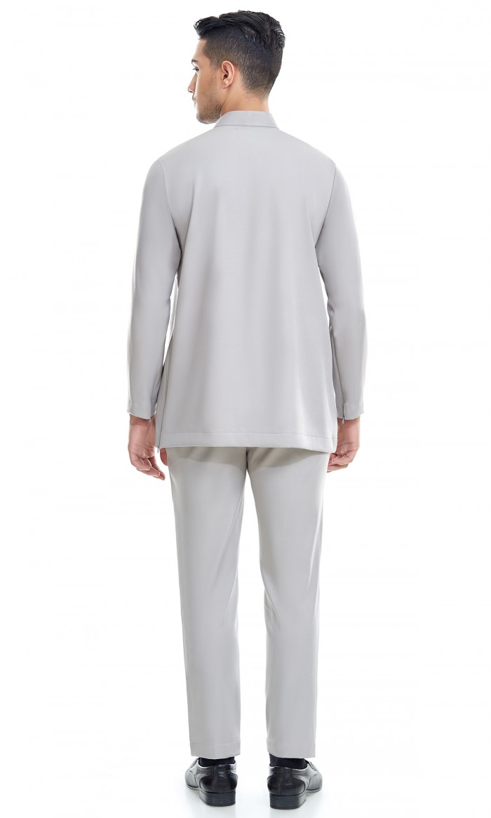 Fahaad Baju Melayu in Metal Grey