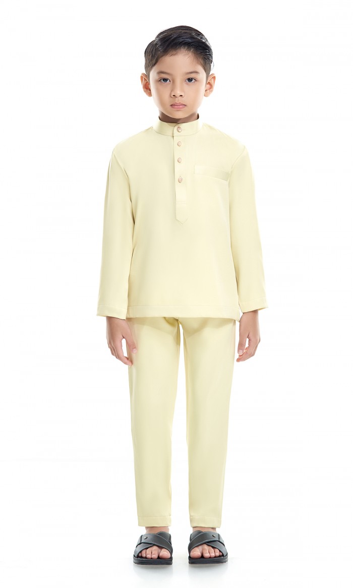 Fahaad Baju Melayu Kids in Jonquil Yellow