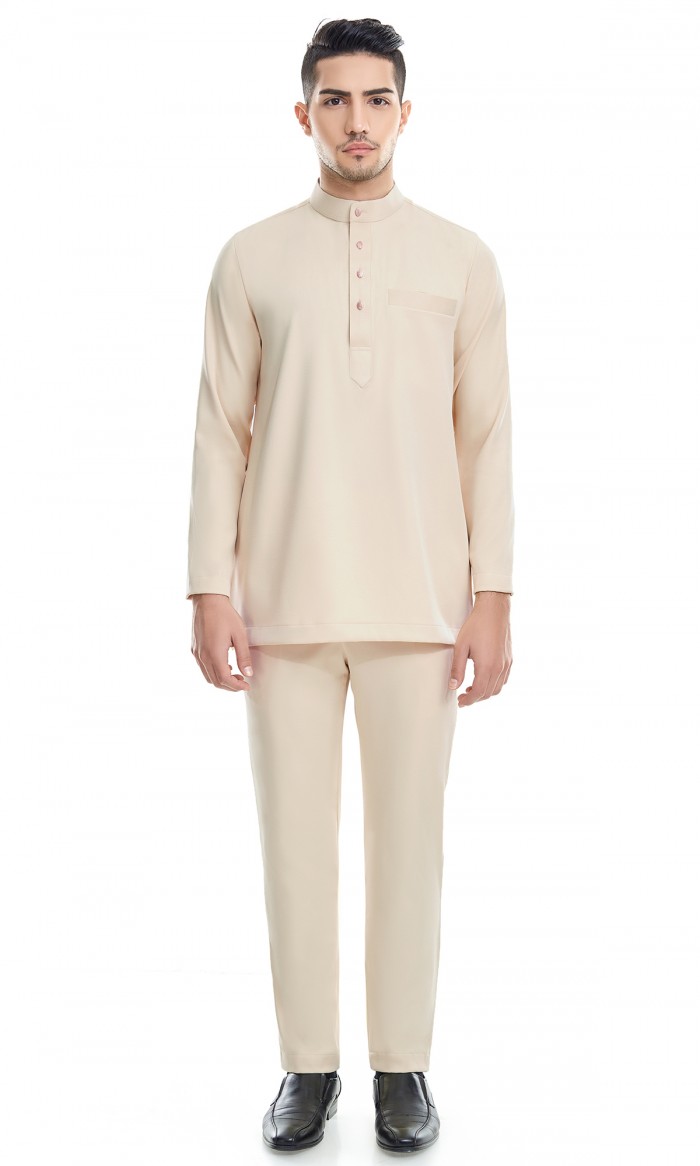 Fahaad Baju Melayu in Light Beige