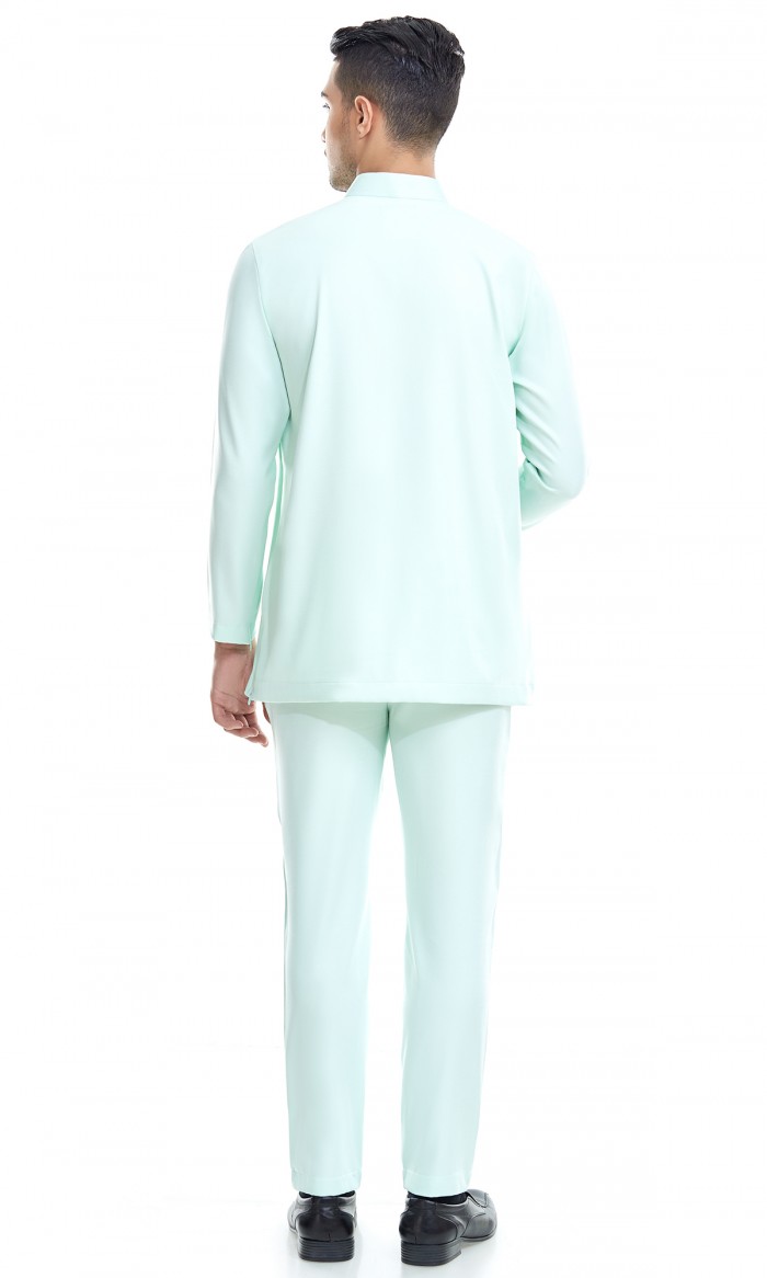 Fahaad Baju Melayu in Light Mint Green