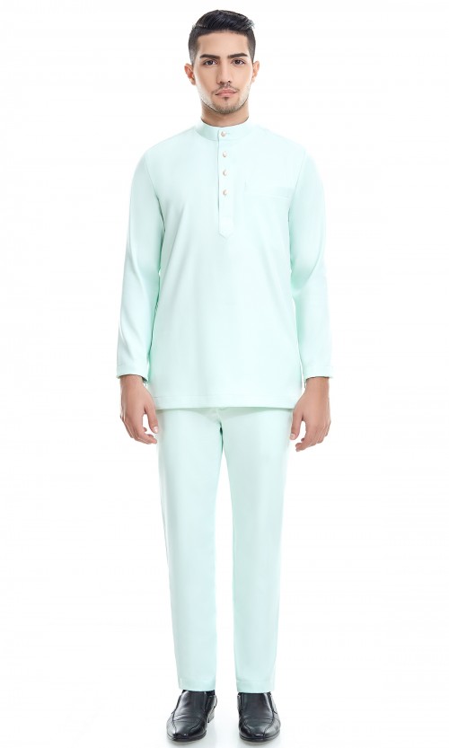 Fahaad Baju Melayu in Light Mint Green