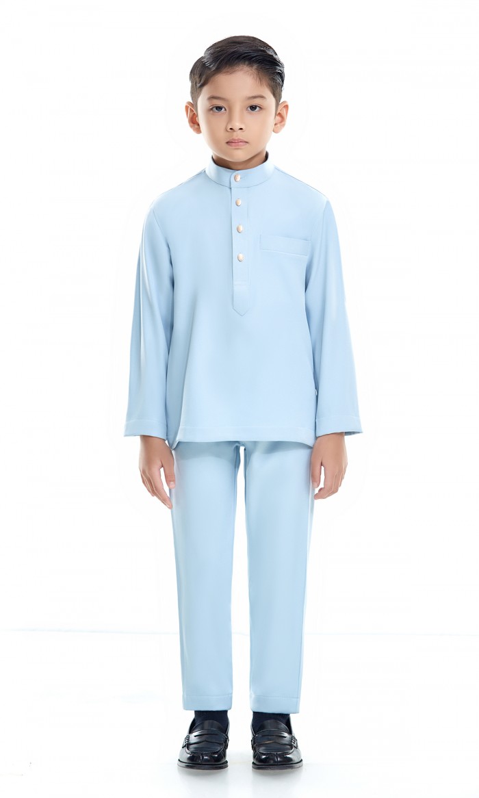 Fahaad Baju Melayu Kids in Light Baby Blue