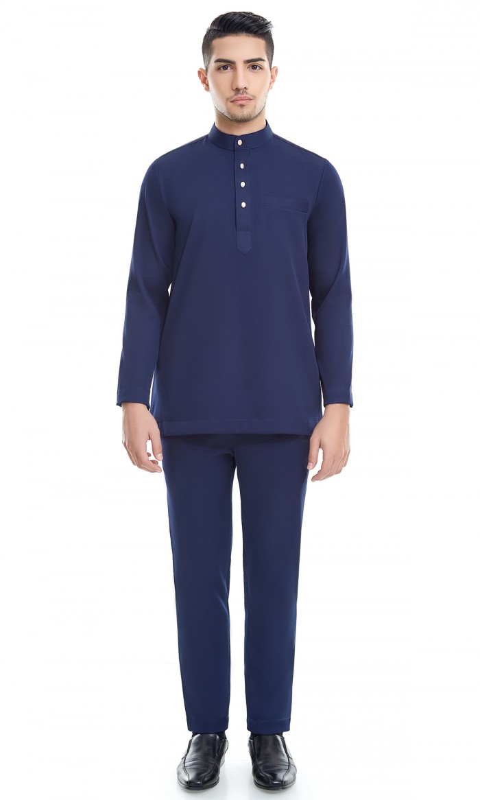 Fahaad Baju Melayu in Oxford Blue