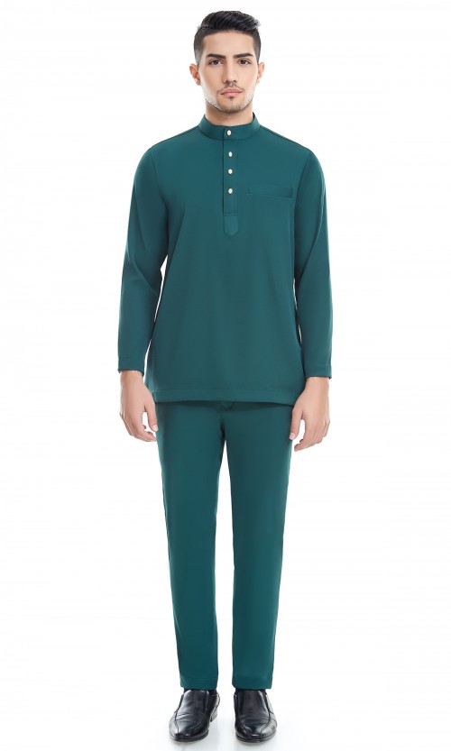 Fahaad Baju Melayu in Sacramento Green