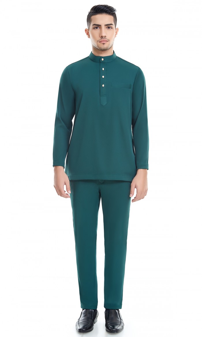 Fahaad Baju Melayu in Sacramento Green