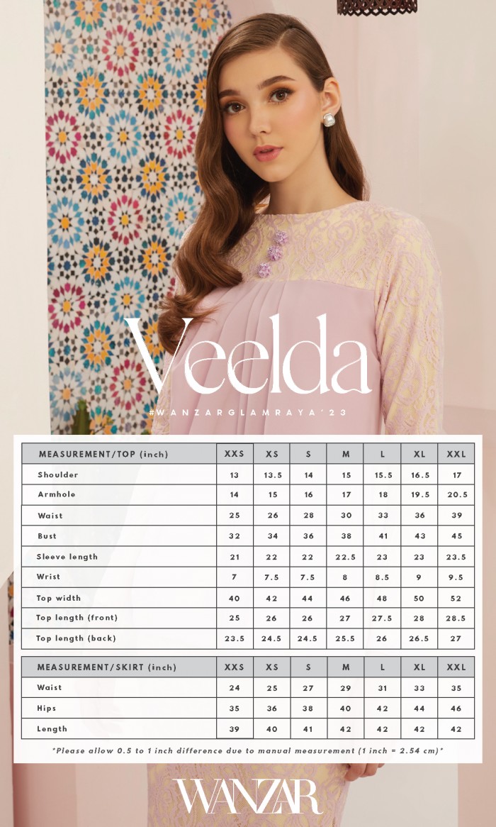 Veelda Kurung in Baby Blue