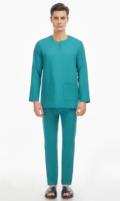 Zayyan Teluk Belanga in Teal Green