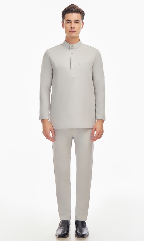 Harraz Baju Melayu in Glacier Grey