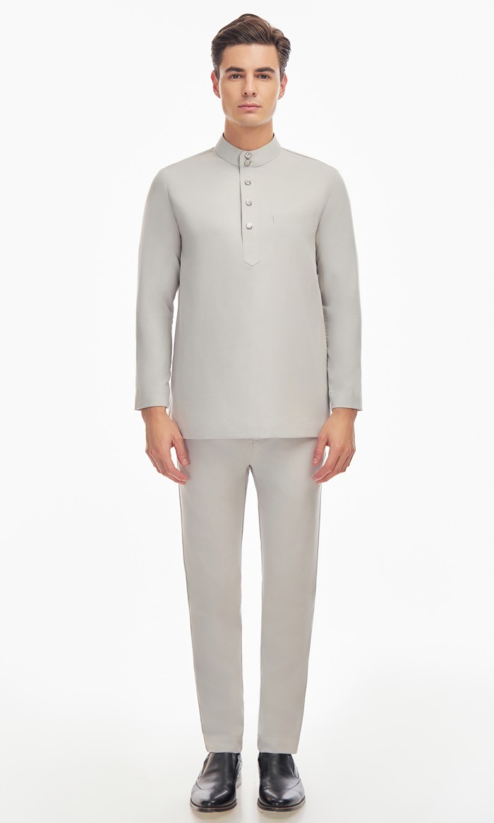 Harraz Baju Melayu in Glacier Grey