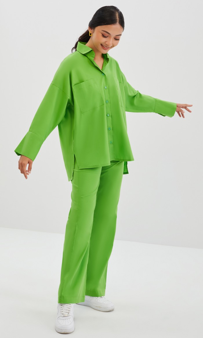 Astrid Set in Lime Green