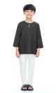 Hamza Kurta Kids in Black