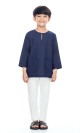 Hamza Kurta Kids in Navy Blue