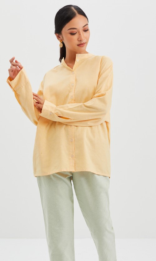 Hazel Top in Light Saffron Yellow