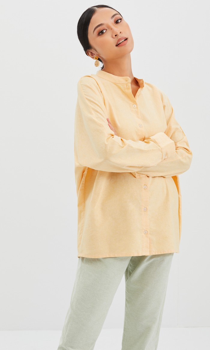 Hazel Top in Light Saffron Yellow