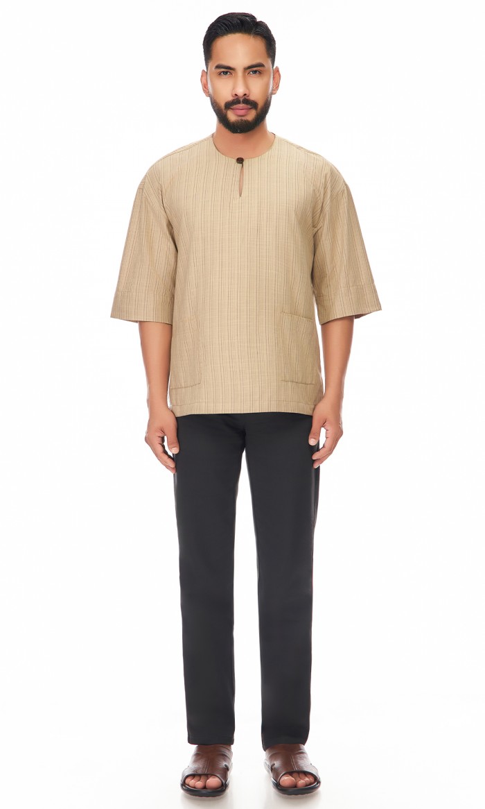 Ilham Kurta in Birch Beige