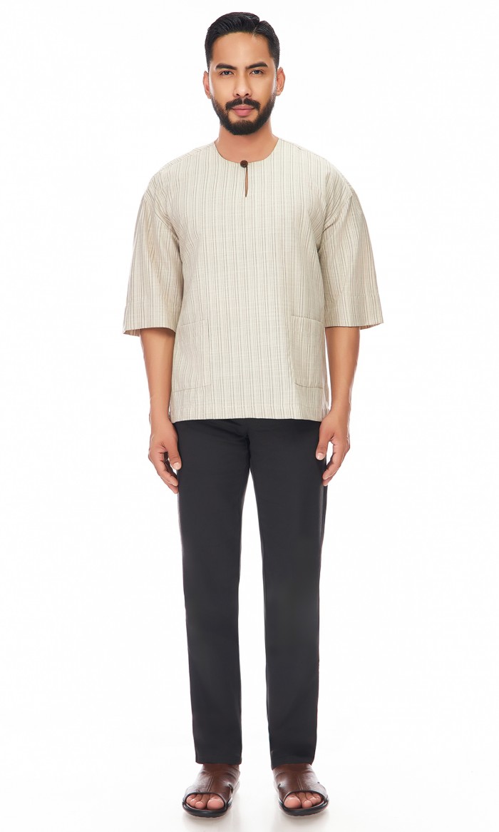 Ilham Kurta in Beige