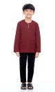 Imraan Kurta Kids in Currant Red