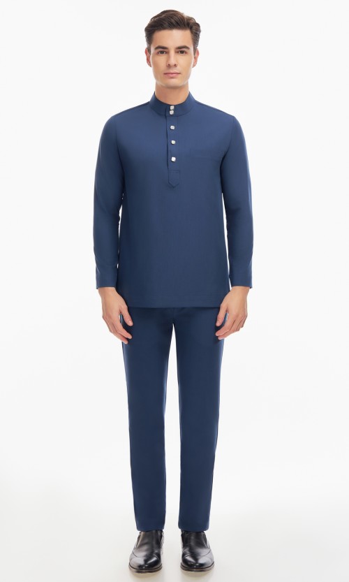 Harraz Baju Melayu in Indigo Blue